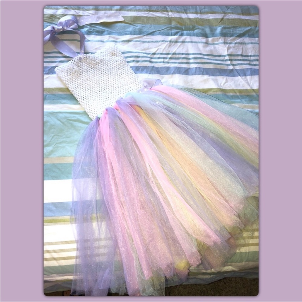 ๐ Girlโs Tulle Party Dress - Picture 6 of 9